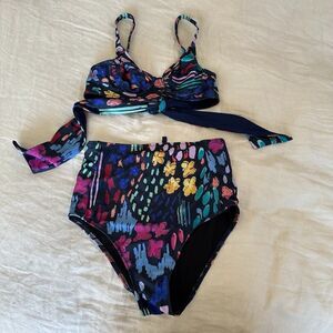 Araks Floral High Waisted Bikini Set